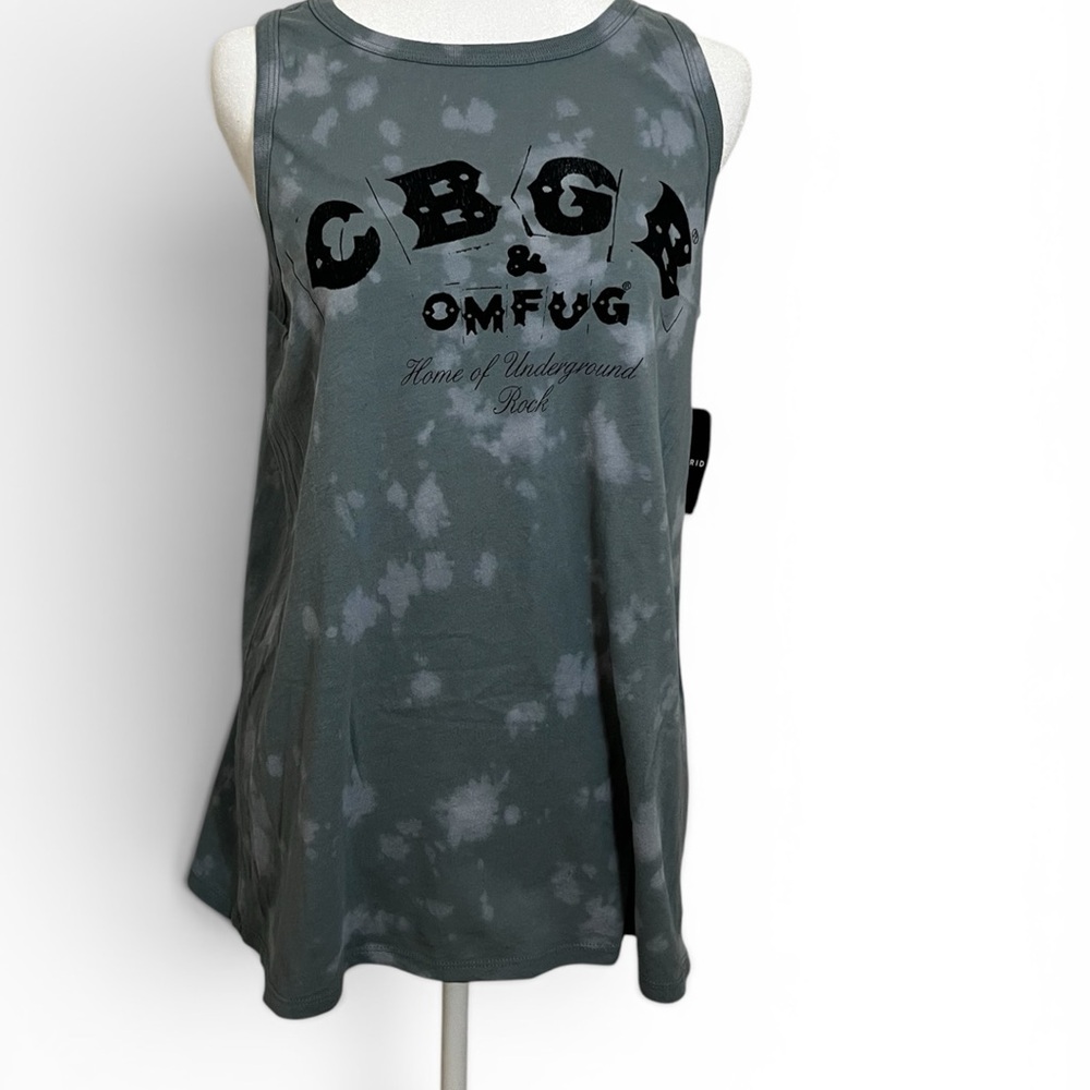 torrid Gray Tie-Dye Rock Logo Tank
